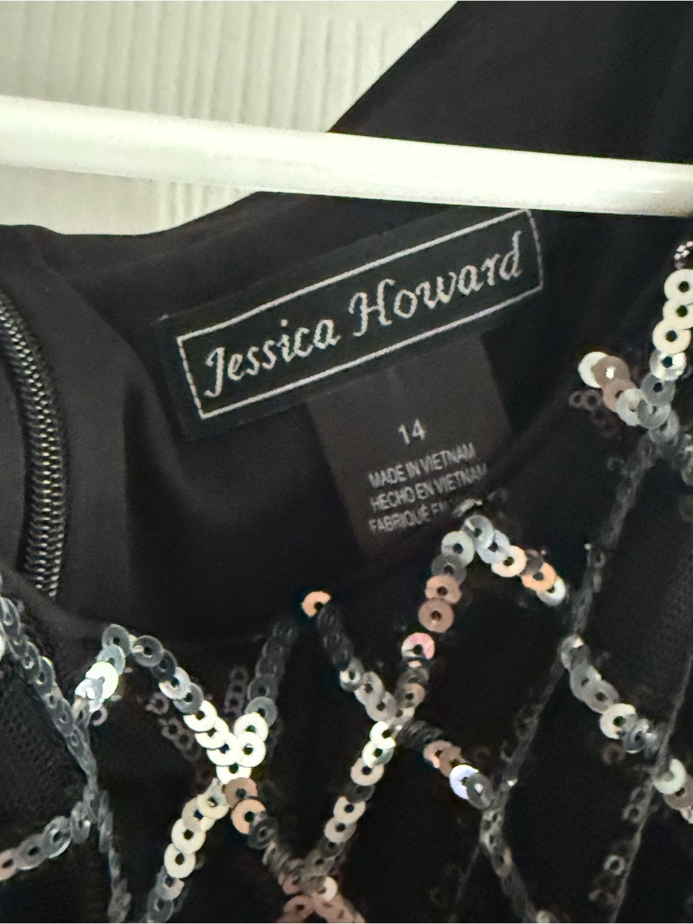 Jessica Howard Black Beaded Bodice Evening Gown - Picture 2 of 4